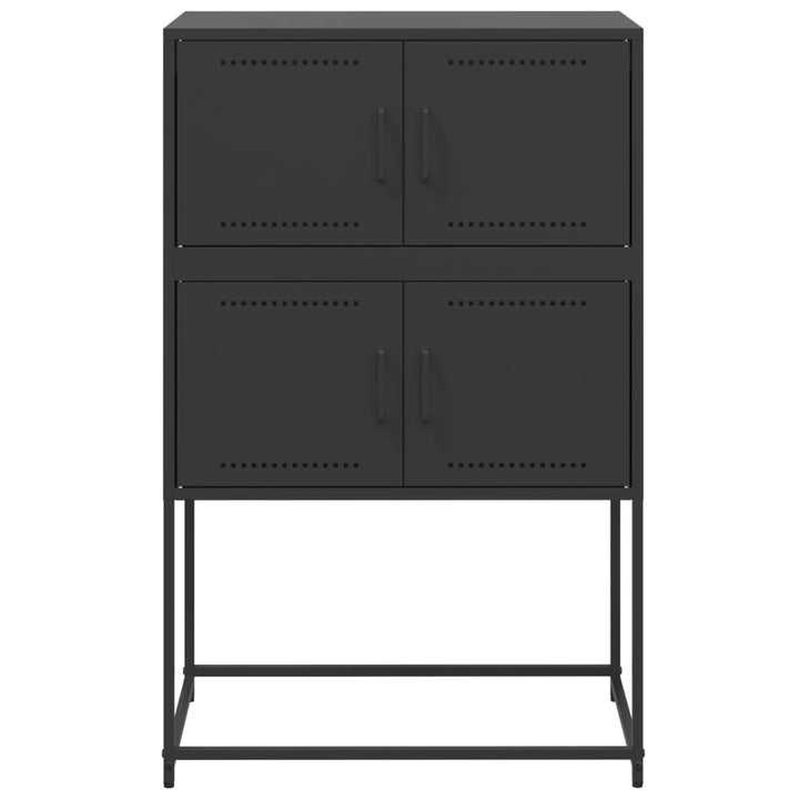 Dressoir 68,5x38,5x107 cm staal zwart