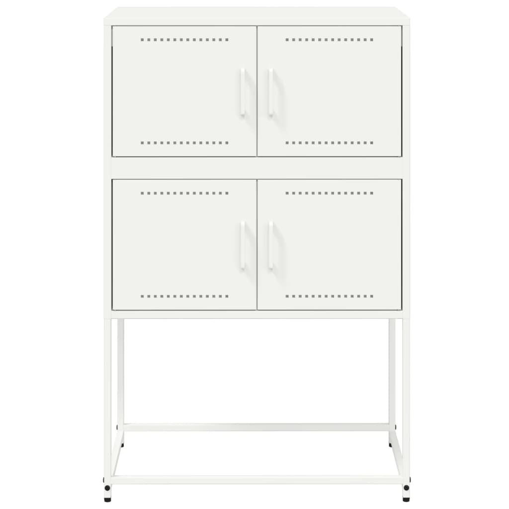 Dressoir 68,5x38,5x107 cm staal wit