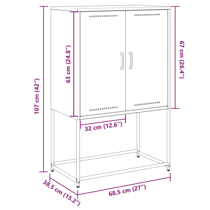 Tv-meubel 100,5x39x60,5 cm staal olijfgroen