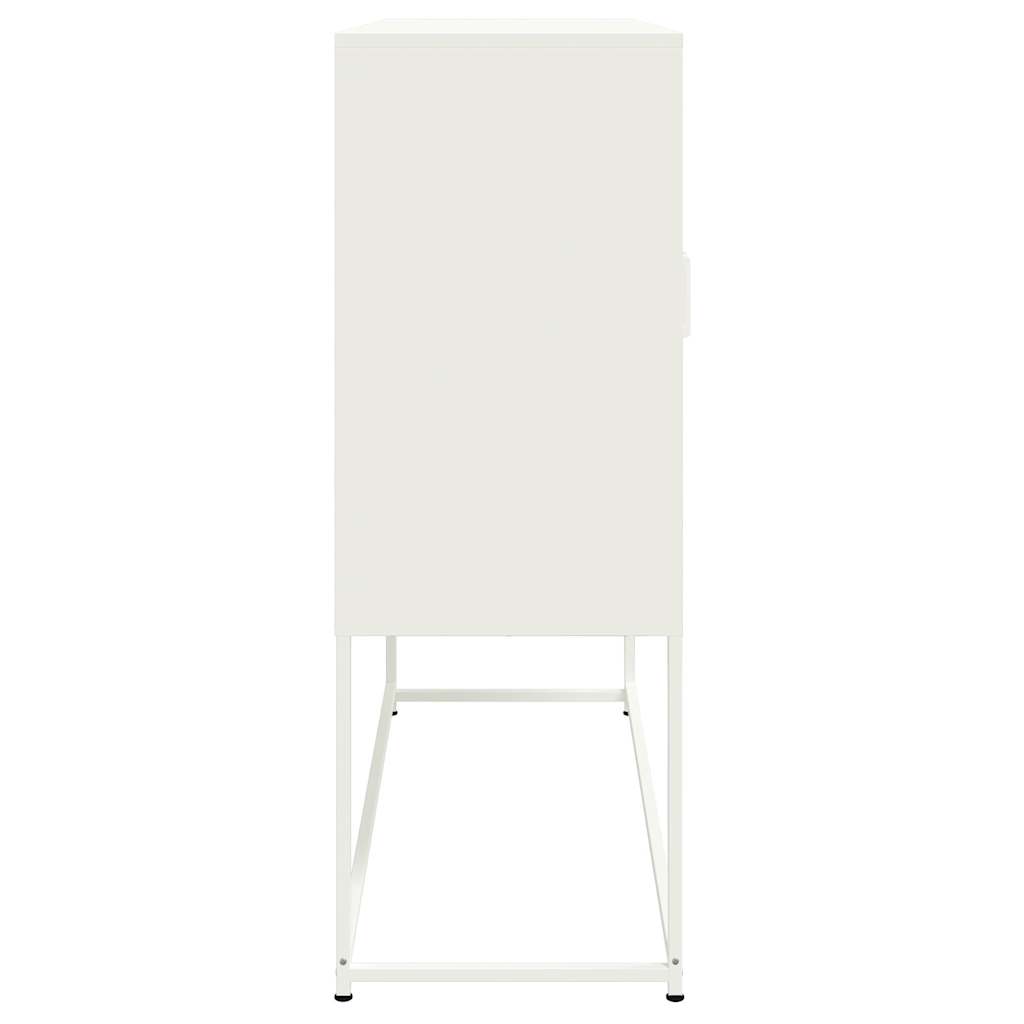 Hoge kast 100,5x39x107 cm staal wit