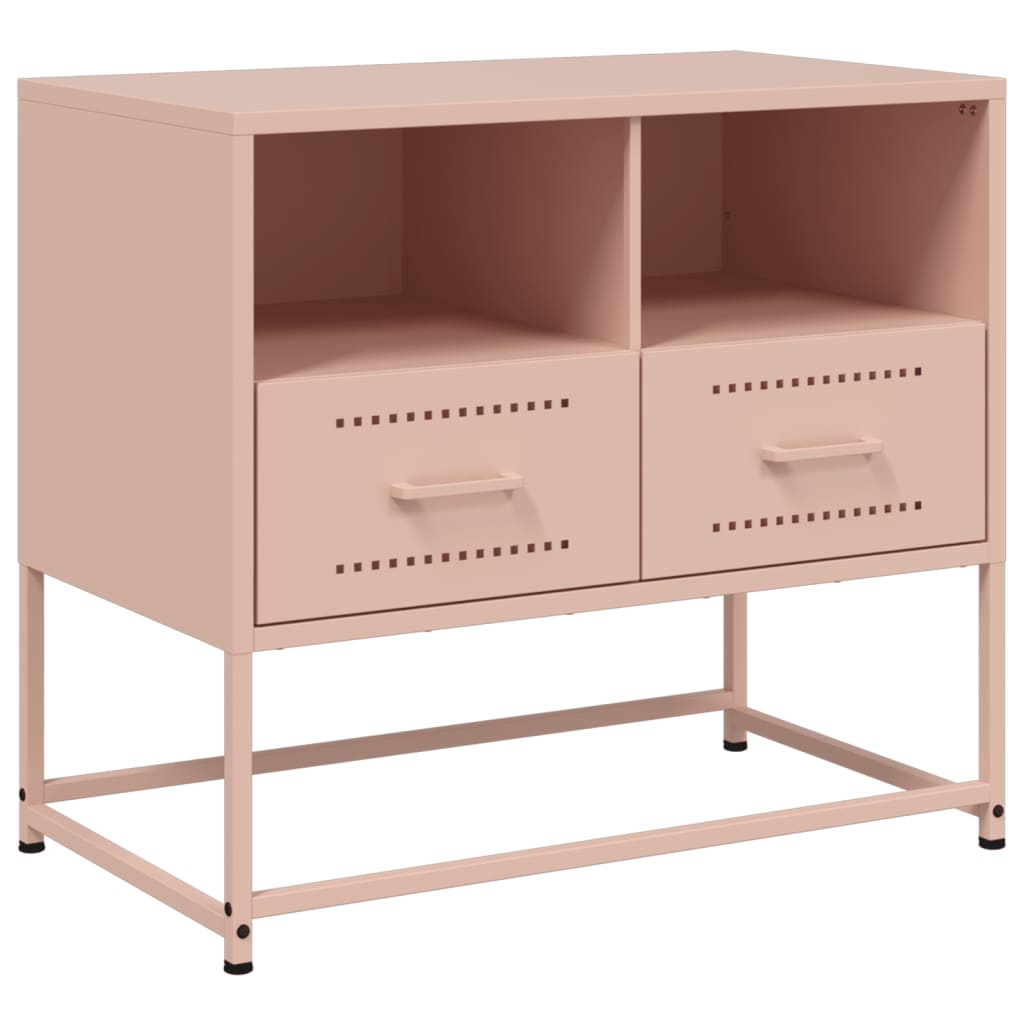 Tv-meubel 68x39x60,5 cm staal roze