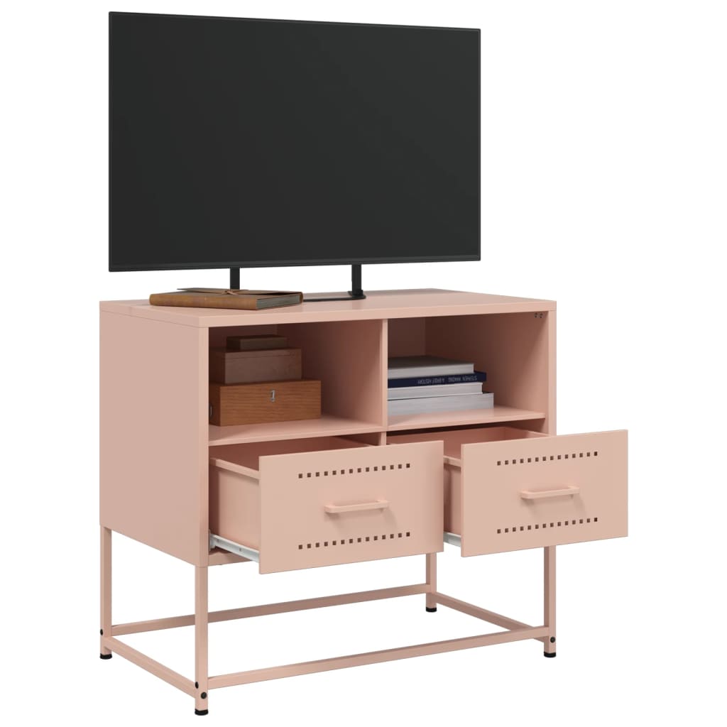 Tv-meubel 68x39x60,5 cm staal roze