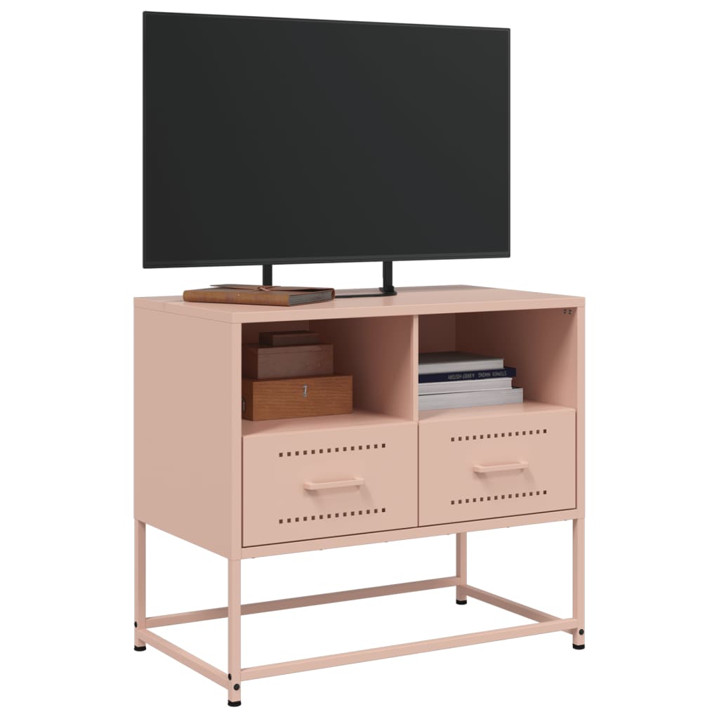 Tv-meubel 68x39x60,5 cm staal roze