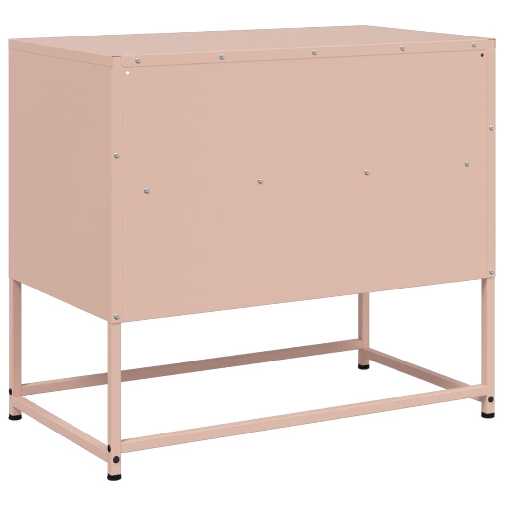 Tv-meubel 68x39x60,5 cm staal roze