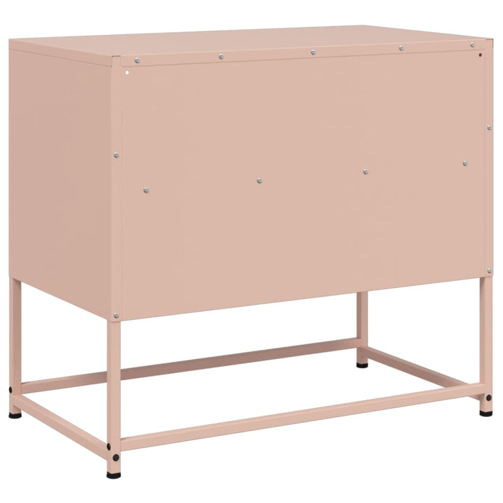 Tv-meubel 68x39x60,5 cm staal roze