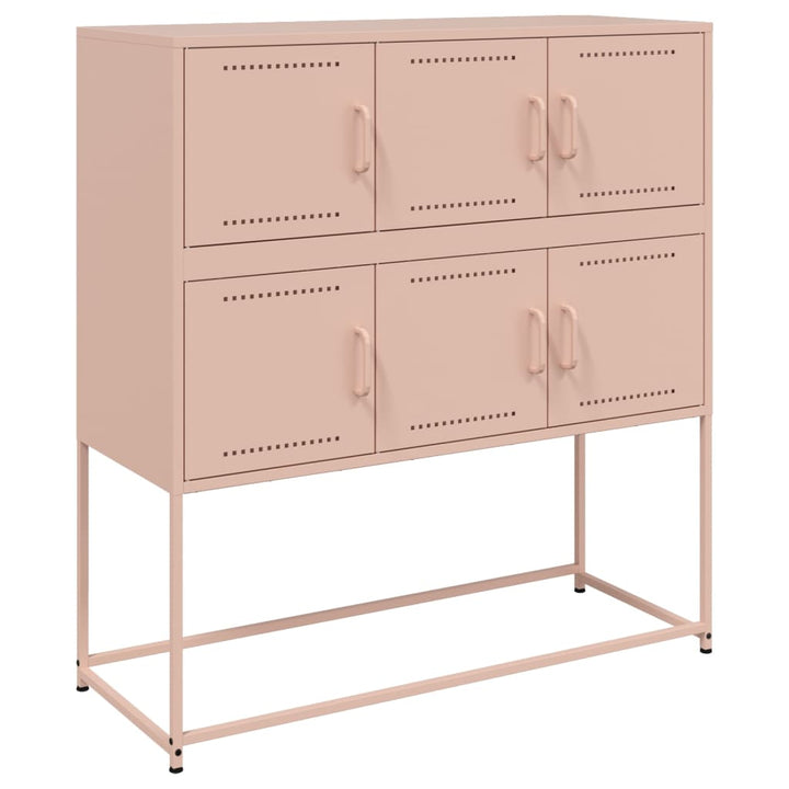 Dressoir 100,5x39x107 cm koudgewalst staal roze