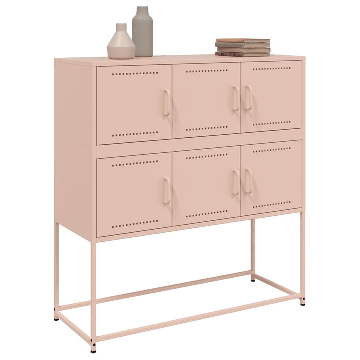 Dressoir 100,5x39x107 cm koudgewalst staal roze