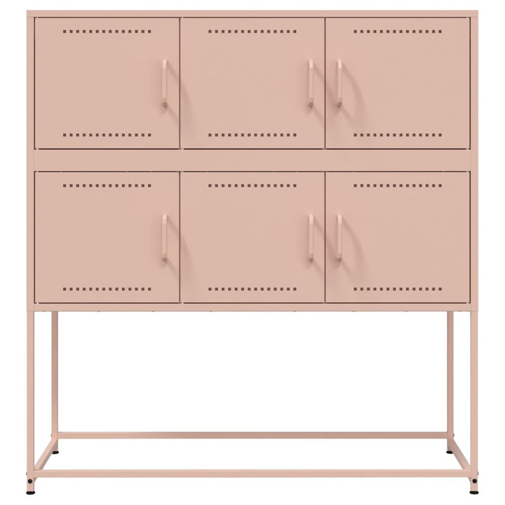 Dressoir 100,5x39x107 cm koudgewalst staal roze