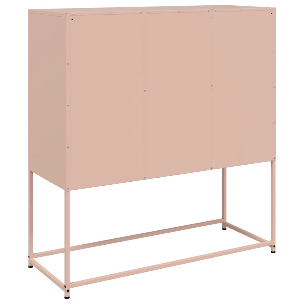 Dressoir 100,5x39x107 cm koudgewalst staal roze