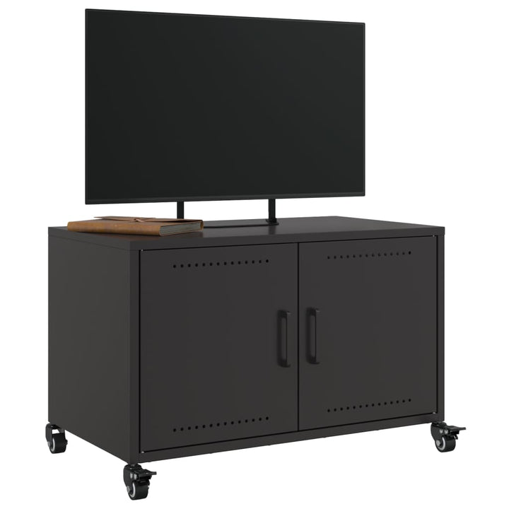 Tv-meubel 68x39x43,5 cm koudgewalst staal zwart