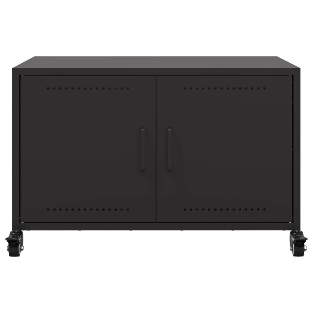 Tv-meubel 68x39x43,5 cm koudgewalst staal zwart