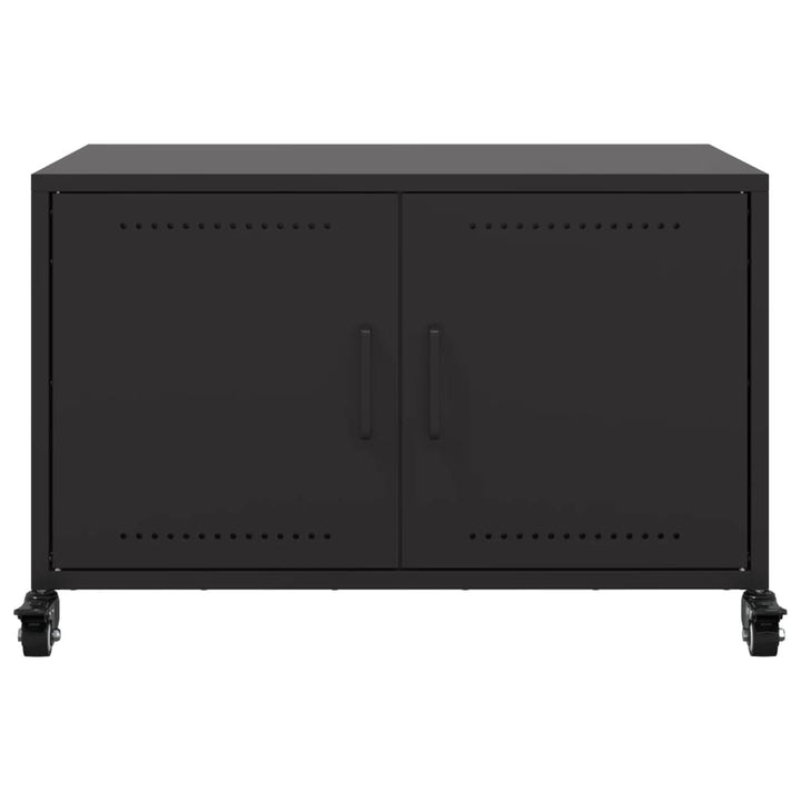 Tv-meubel 68x39x43,5 cm koudgewalst staal zwart