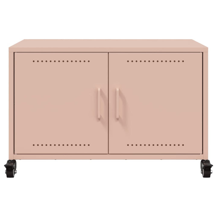 Tv-meubel 68x39x43,5 cm koudgewalst staal roze