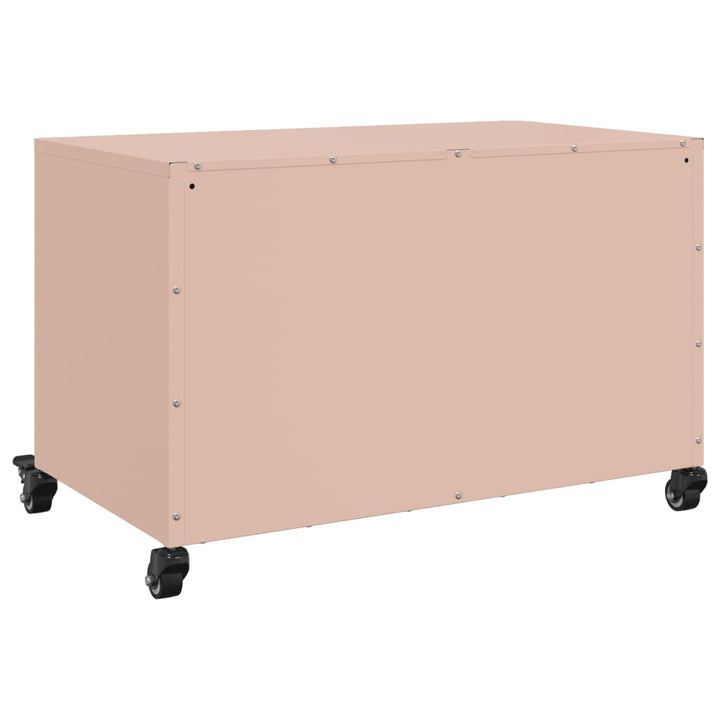 Tv-meubel 68x39x43,5 cm koudgewalst staal roze