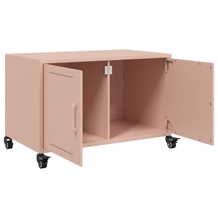 Tv-meubel 68x39x43,5 cm koudgewalst staal roze