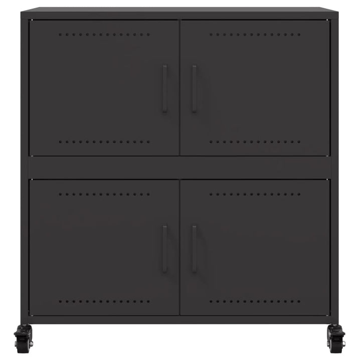 Dressoir 68,5x39x72 cm koudgewalst staal zwart