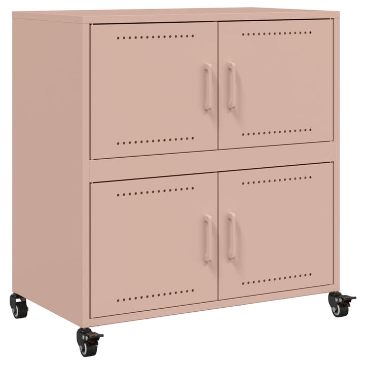 Dressoir 68,5x39x72 cm koudgewalst staal roze