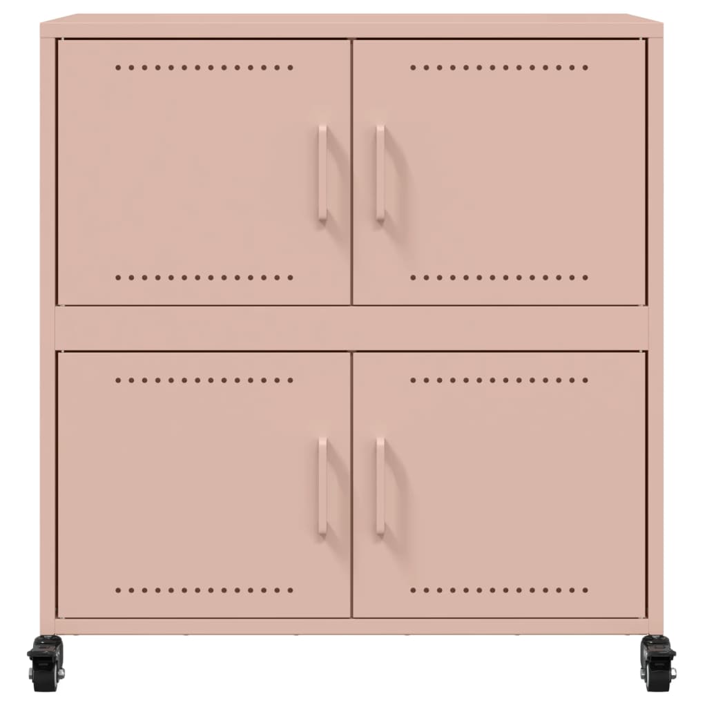 Dressoir 68,5x39x72 cm koudgewalst staal roze