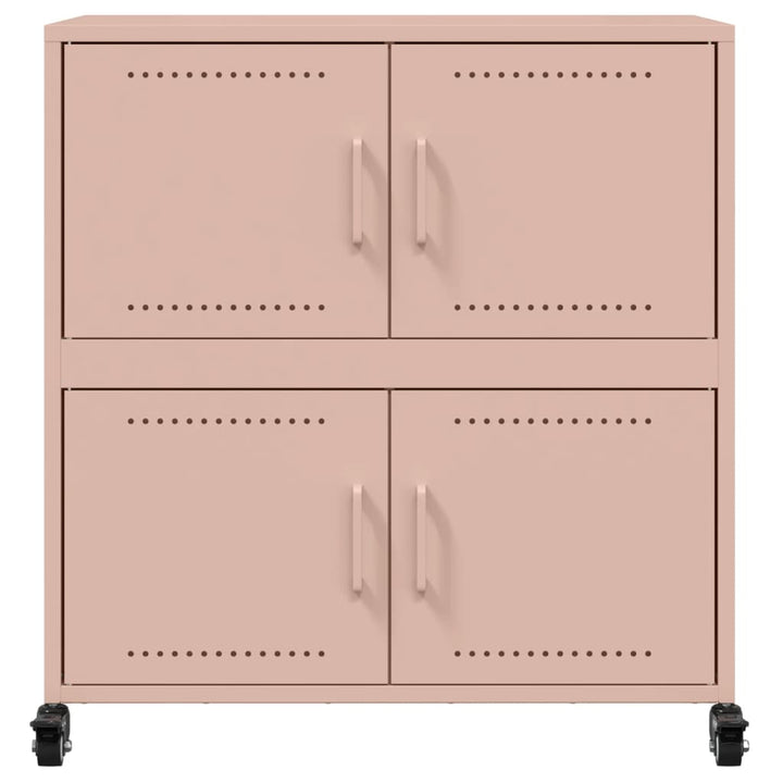 Dressoir 68,5x39x72 cm koudgewalst staal roze