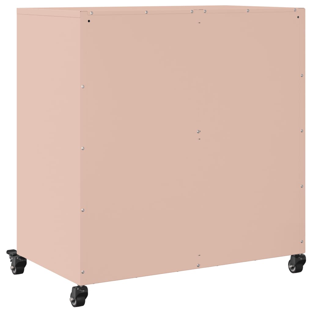 Dressoir 68,5x39x72 cm koudgewalst staal roze