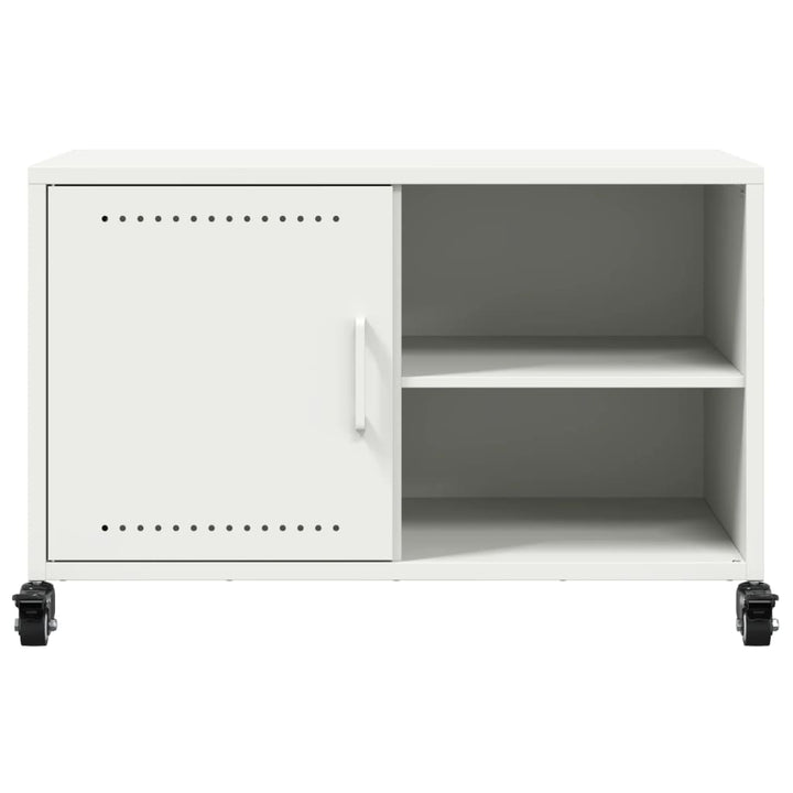 Tv-meubel 68x39x43,5 cm koudgewalst staal wit