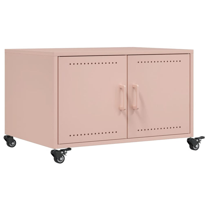 Salontafel 68x50x43,5 cm koudgewalst staal roze