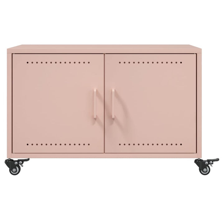 Salontafel 68x50x43,5 cm koudgewalst staal roze