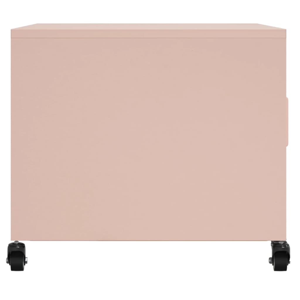 Salontafel 68x50x43,5 cm koudgewalst staal roze