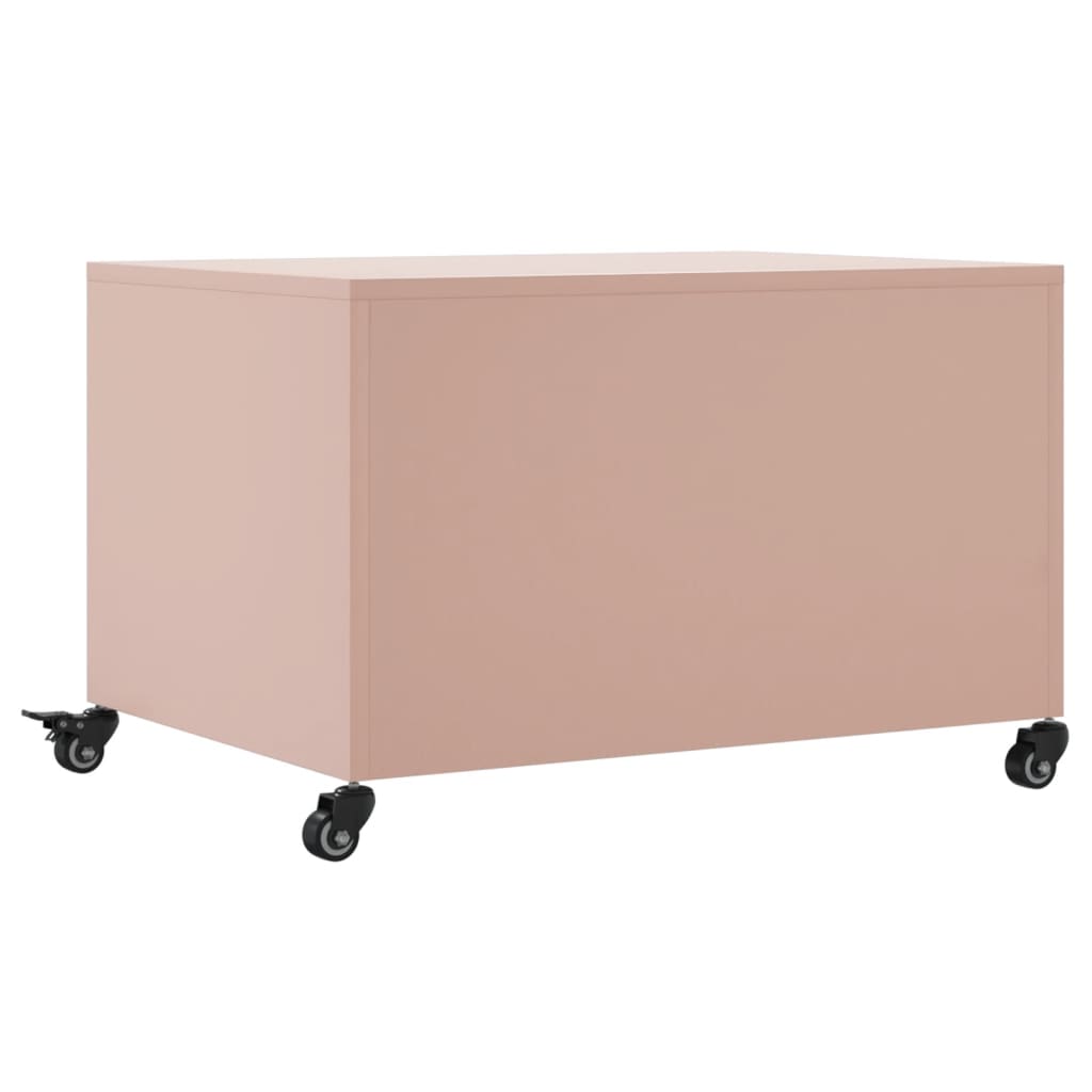 Salontafel 68x50x43,5 cm koudgewalst staal roze