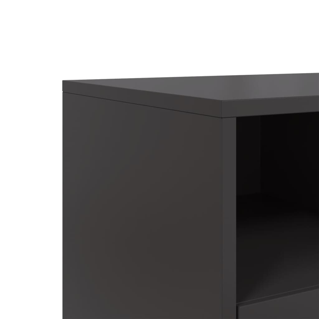 Tv-meubel 68x39x43,5 cm koudgewalst staal zwart