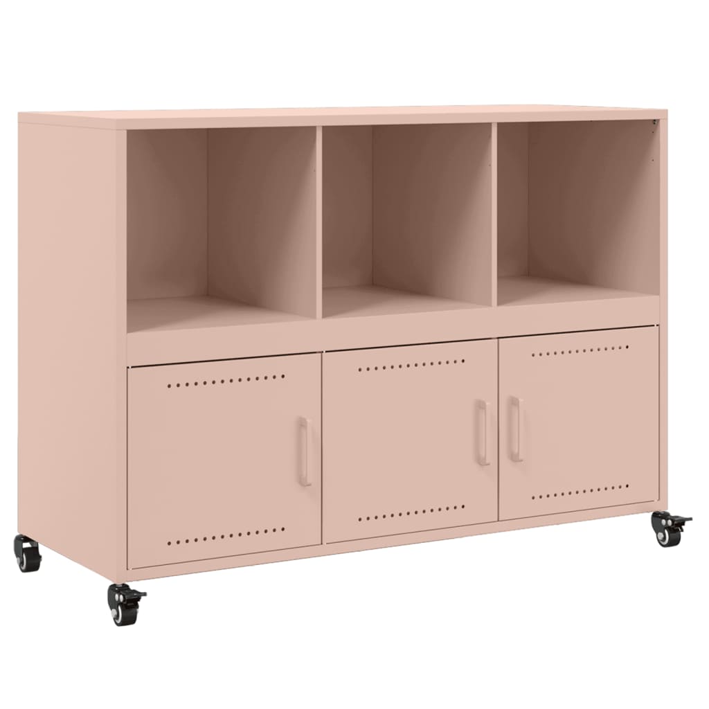 Dressoir 100,5x39x72 cm koudgewalst staal roze