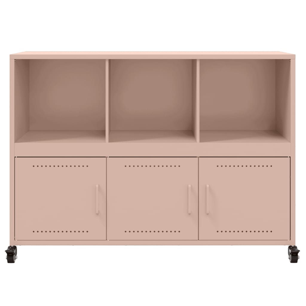 Dressoir 100,5x39x72 cm koudgewalst staal roze