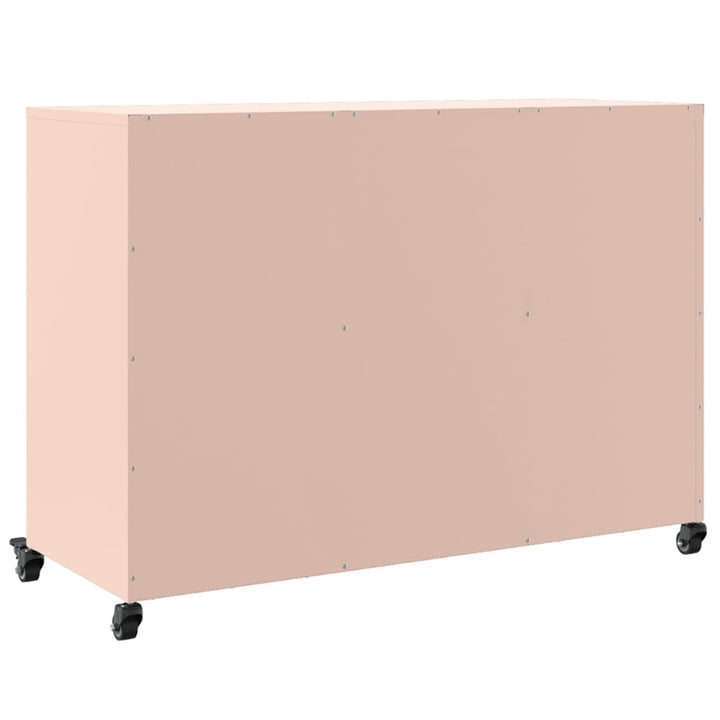 Dressoir 100,5x39x72 cm koudgewalst staal roze