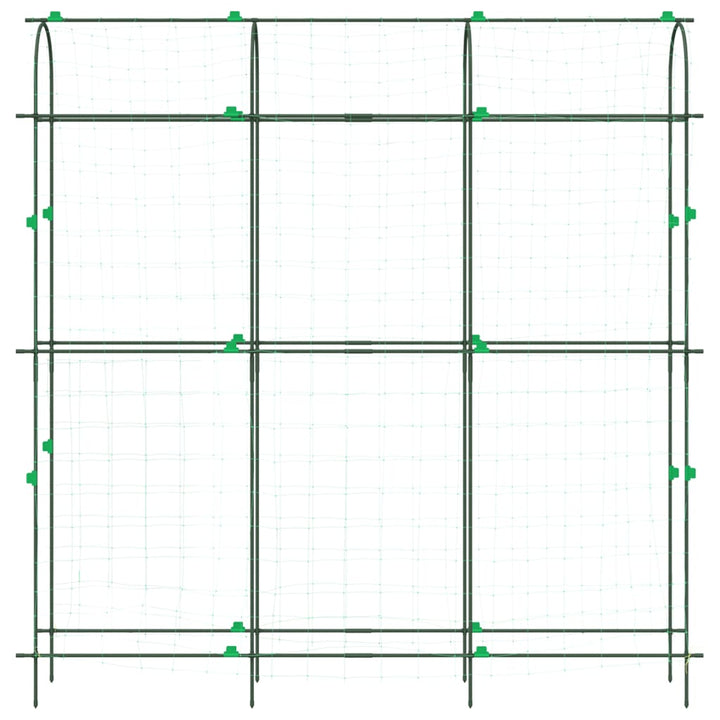 Plantenklimrek U-vorm 181x31x182,5 cm staal