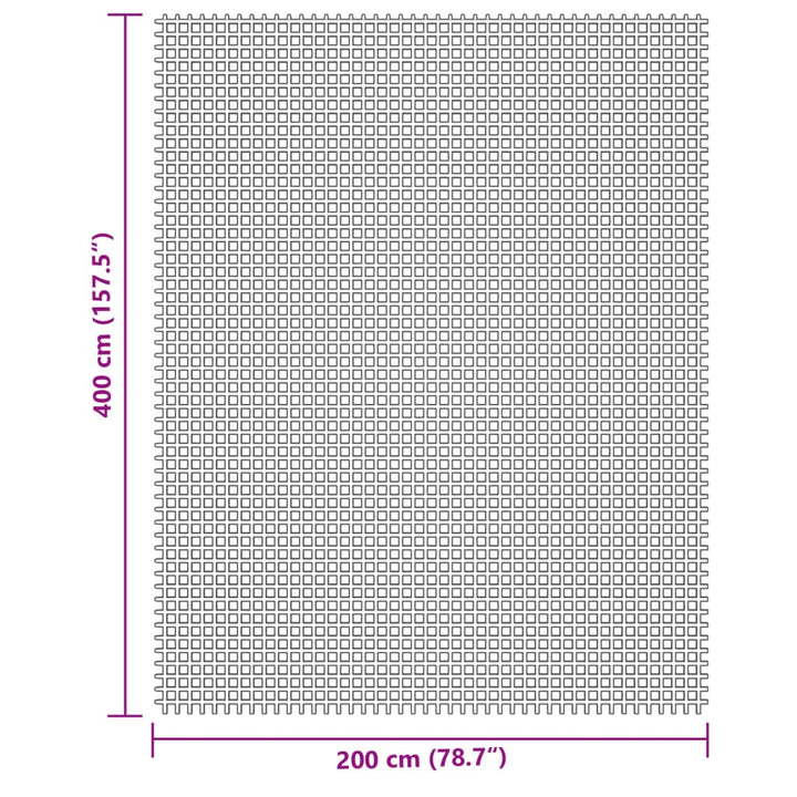 Kampeerkleed 4x2 m lichtgrijs