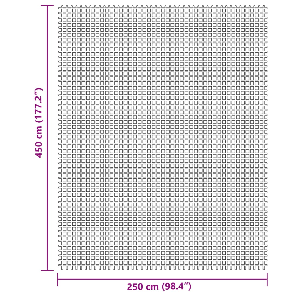 Kampeerkleed 4,5x2,5 m lichtgrijs