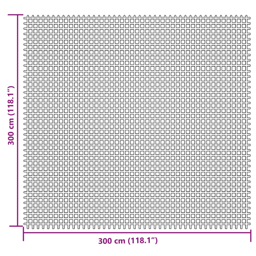 Kampeerkleed 3x3m crèmekleurig