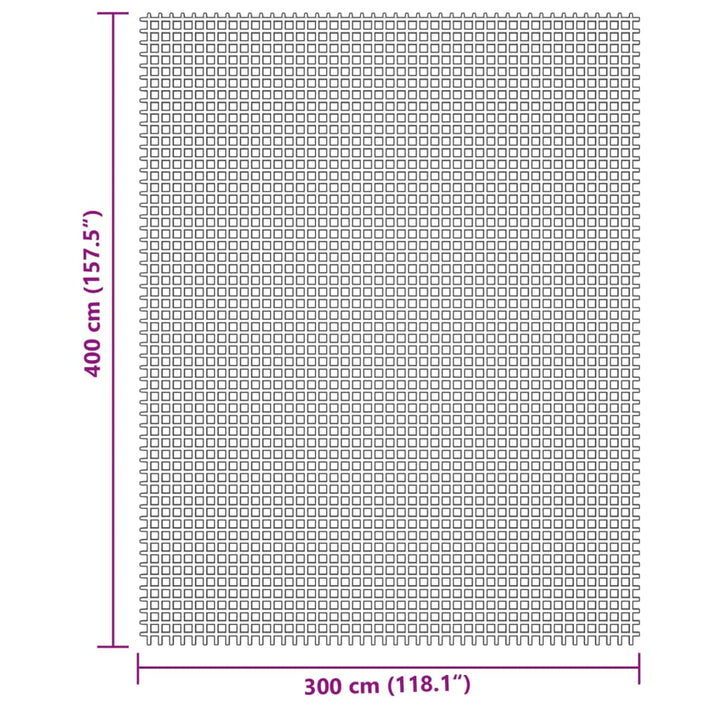 Kampeerkleed 4x3 m crèmekleurig