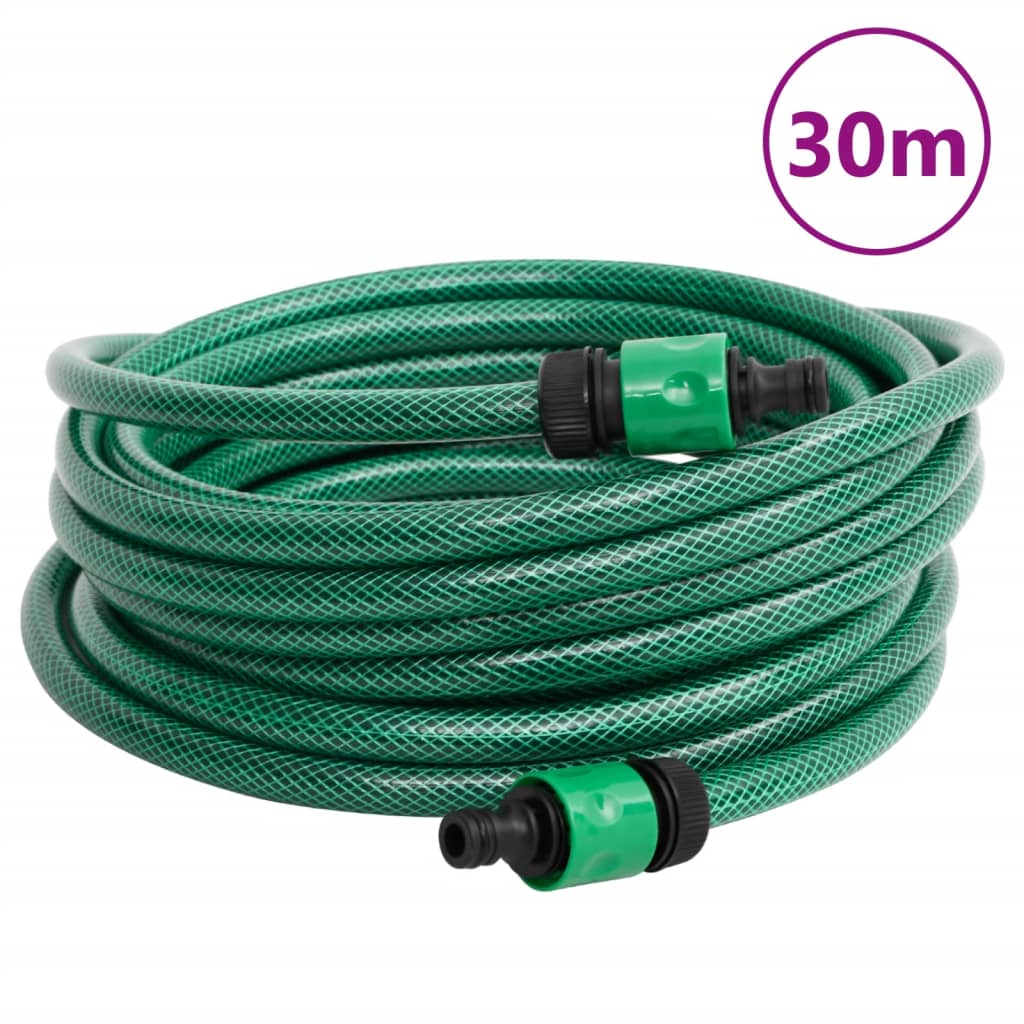 Slanghaspelkar met 30 m slang PVC groen