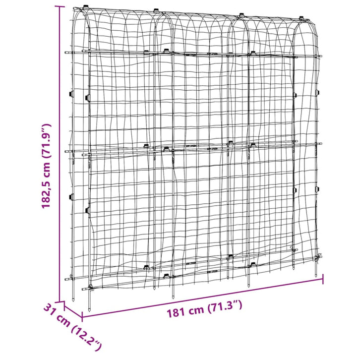 Plantenklimrekken 2 st U-frame staal