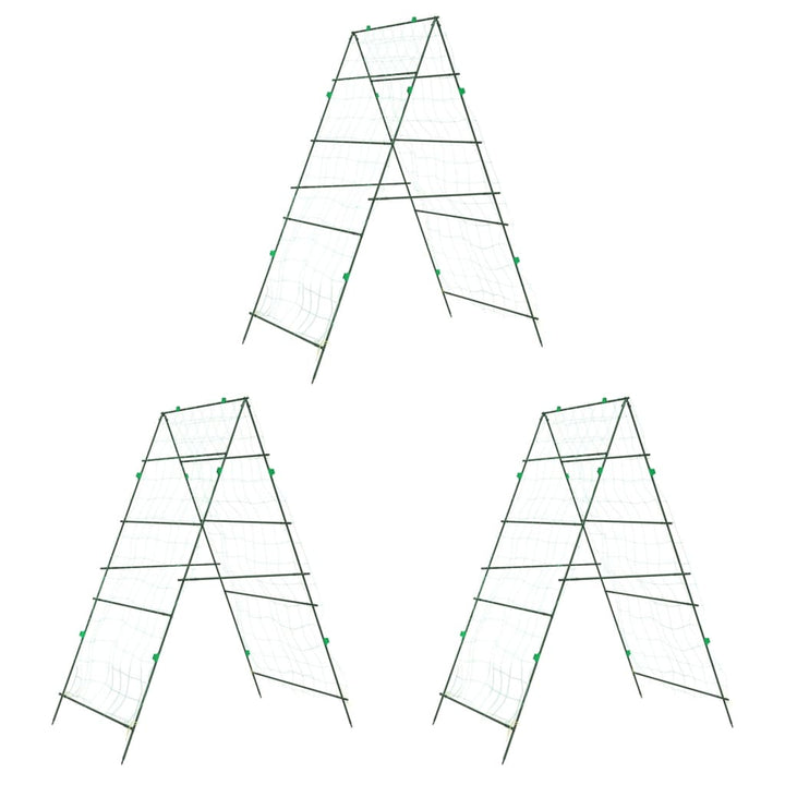 Plantenklimrekken 3 st A-frame staal