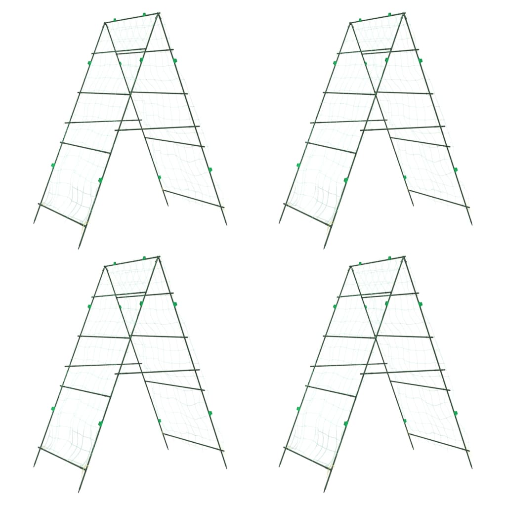 Plantenklimrekken 4 st A-frame staal