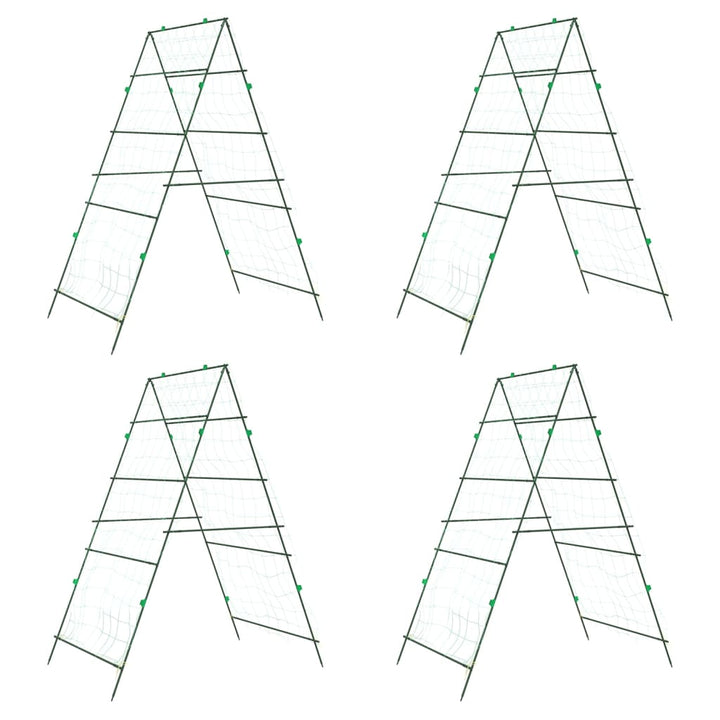 Plantenklimrekken 4 st A-frame staal