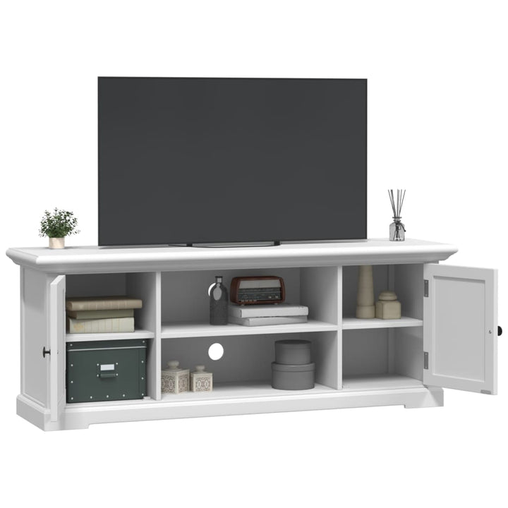 Tv-meubel 110x30x41 cm bewerkt hout wit