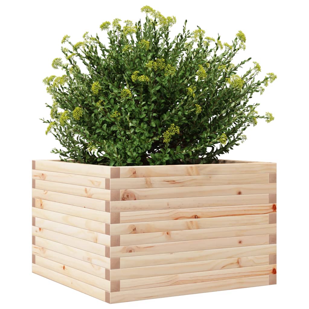 Plantenbak 70x70x45,5 cm massief groenhout