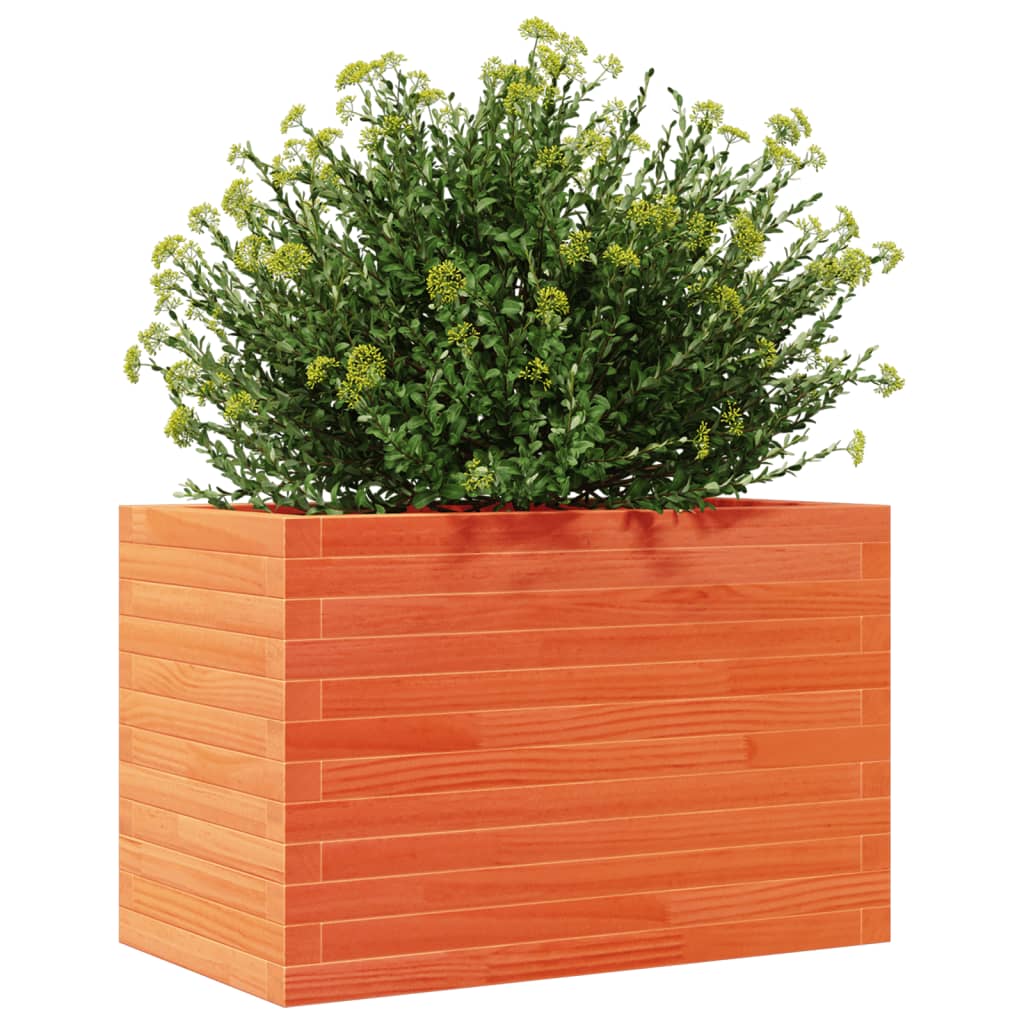 Plantenbak 70x40x45,5 cm massief grenenhout wasbruin