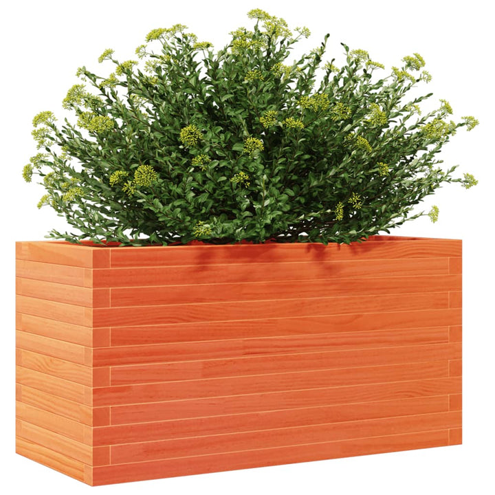 Plantenbak 90x40x45,5 cm massief grenenhout wasbruin