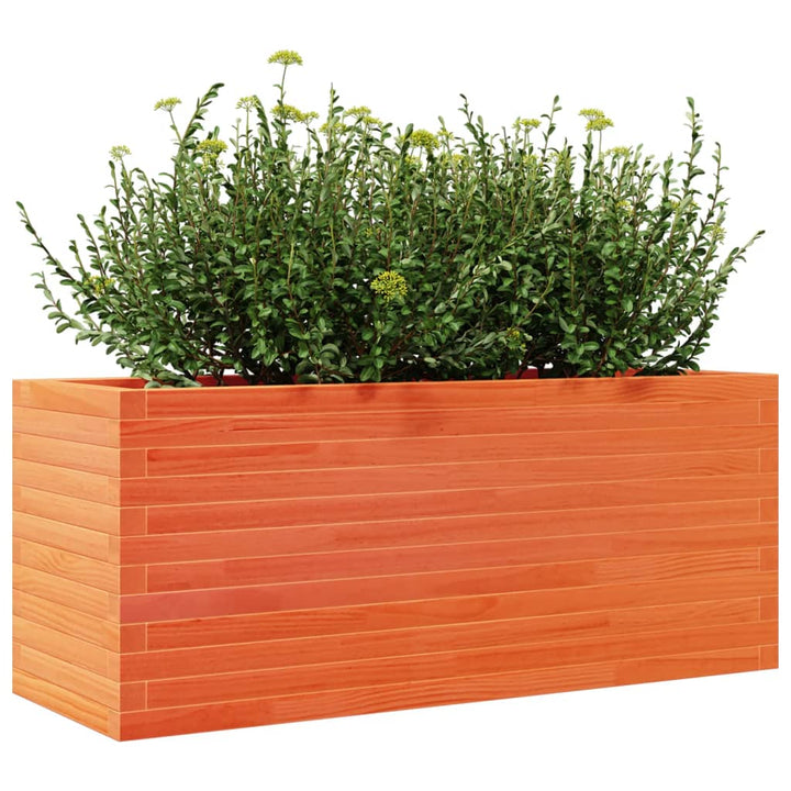 Plantenbak 110x40x45,5 cm massief grenenhout wasbruin