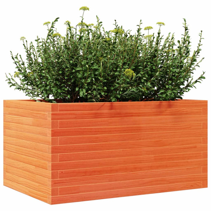 Plantenbak 90x60x45,5 cm massief grenenhout wasbruin