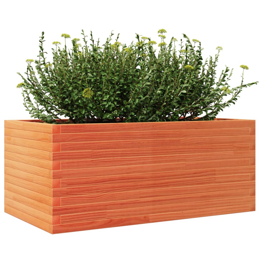 Plantenbak 110x60x45,5 cm massief groenenhout wasbruin